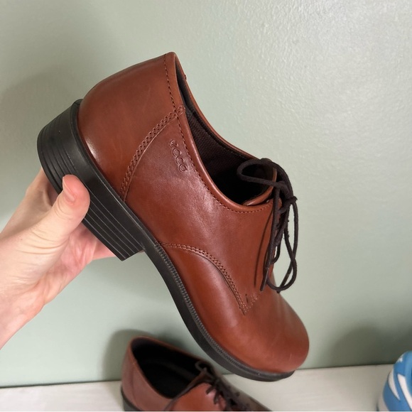Ecco Brown Leather Oxford‎ Dress Shoes EU 43 - Picture 5 of 11